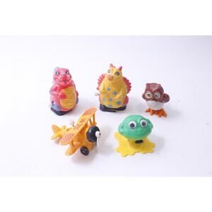 Tomy Pocket Pets, Wind-up Toys, Dinosaur, Dragon, Owl, Frog, Biplane, Vintage,